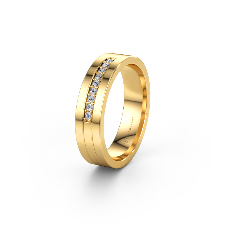 Immagine di Fede nuziale WH0413L15AP 585 oro ±5 x 1,7 mm Diamante lab grown