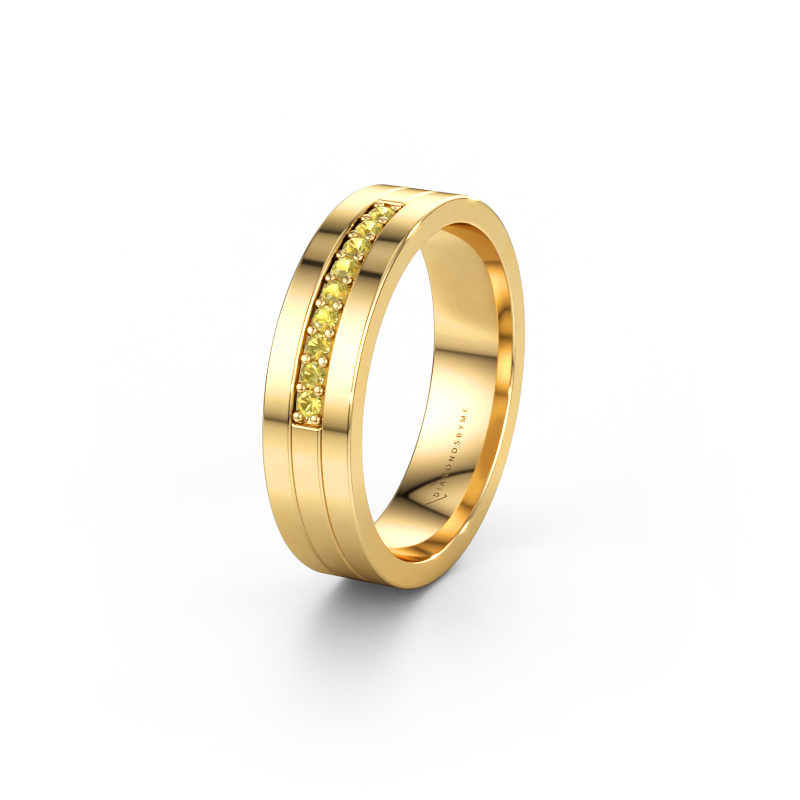 Immagine di Fede nuziale WH0413L15AP 585 oro ±5 x 1,7 mm Zaffiro giallo