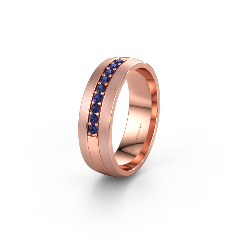 Immagine di Fede nuziale WH0413L26APM 585 oro rosa ±6 x 1,7 mm Zaffiro