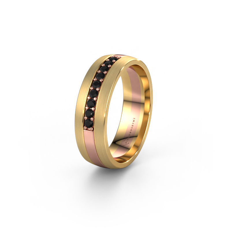 Image de Alliance WH0413L26APM 585 or rose ±6x1.7 mm Diamant noir