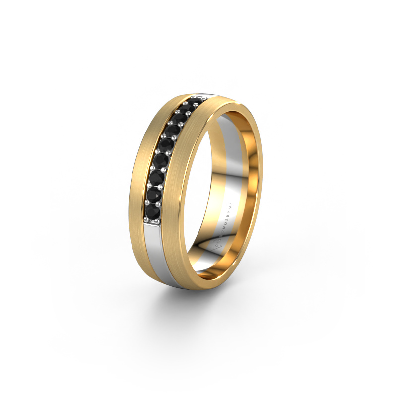 Bild von Ehering WH0413L26APM 585 Weißgold ±6x1.7 mm Schwarz Diamant