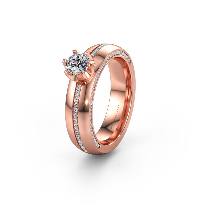 Immagine di Fede nuziale WH0416L25E 585 oro rosa ±5 x 2,6 mm Diamante