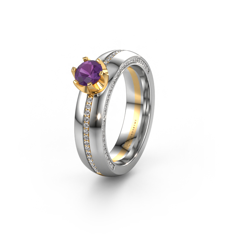 Bild von Ehering WH0416L25E 585 Gold ±5x2.6 mm Amethyst