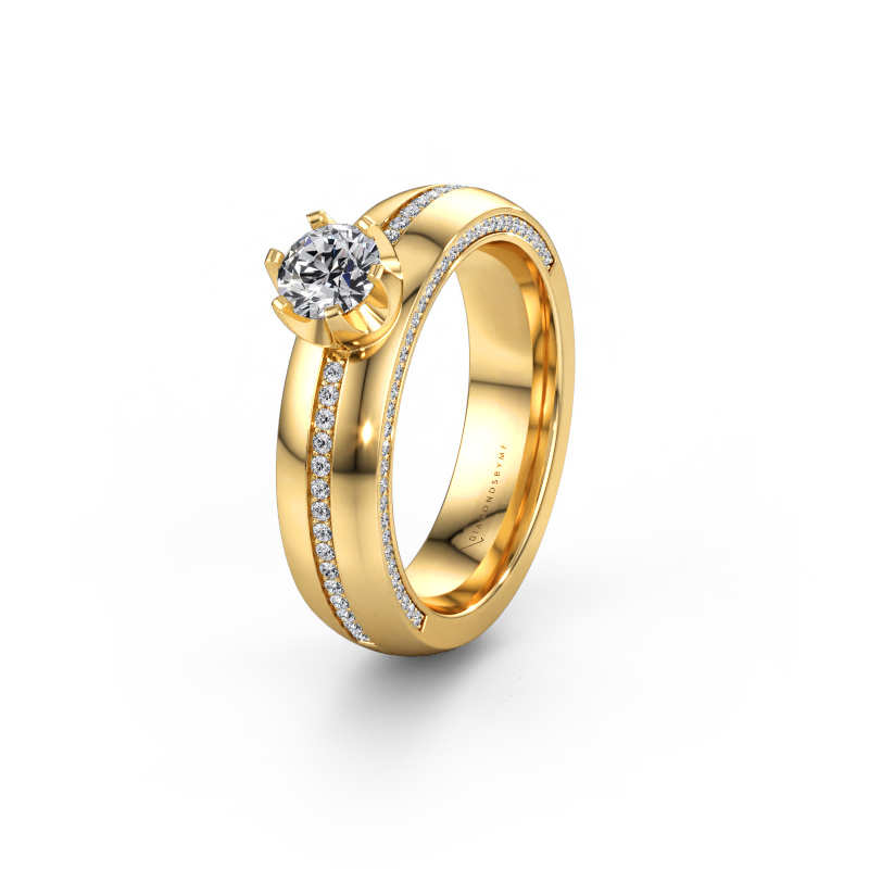 Immagine di Fede nuziale WH0416L25E 585 oro ±5 x 2,6 mm Diamante lab grown