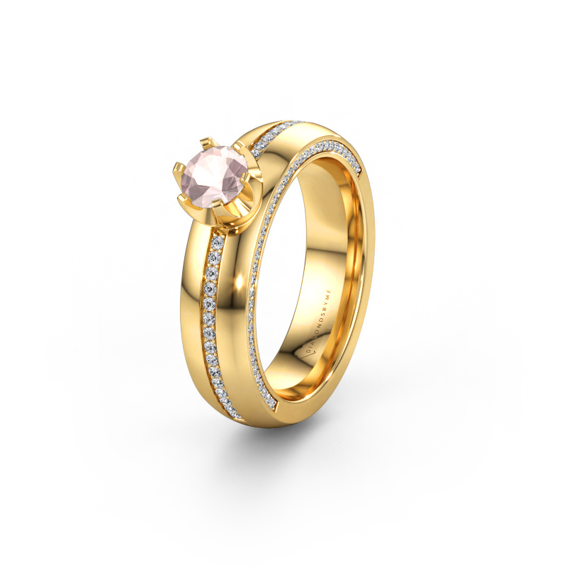 Immagine di Fede nuziale WH0416L25E 585 oro ±5 x 2,6 mm Morganite champagne