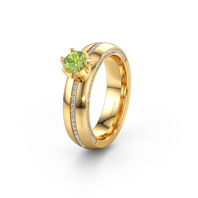 Immagine di Fede nuziale WH0416L25E 585 oro ±5 x 2,6 mm Peridoto
