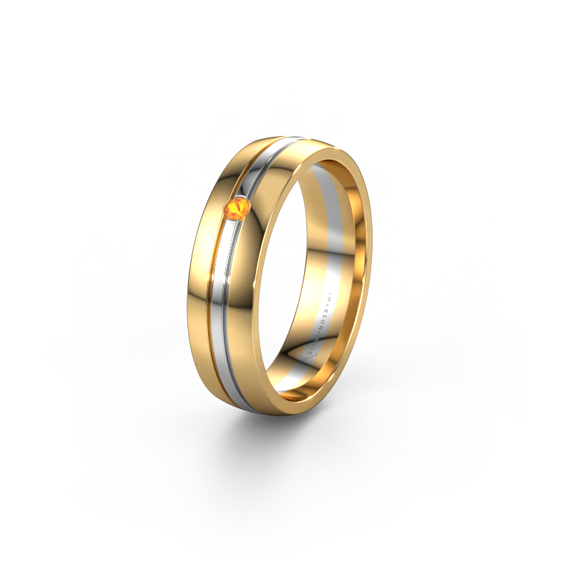 Image of Wedding ring WH0420L25X 585 gold ±0.20x0.06 in Citrin