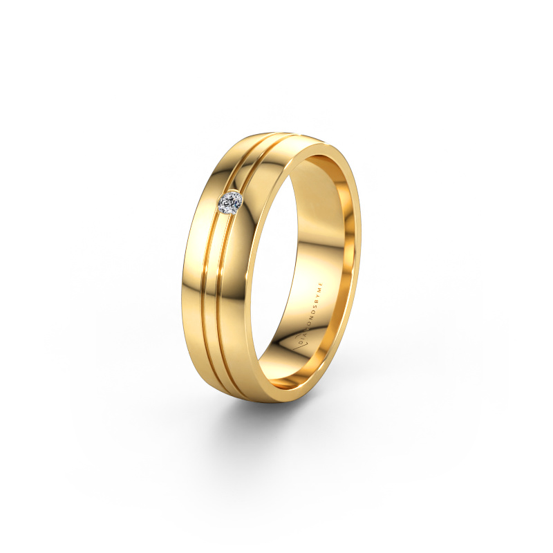 Immagine di Fede nuziale WH0420L25X 585 oro ±5 x 1,5 mm Diamante lab grown