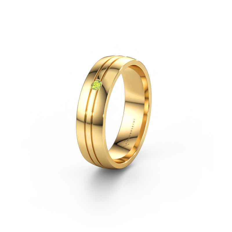 Immagine di Fede nuziale WH0420L25X 585 oro ±5 x 1,5 mm Peridoto