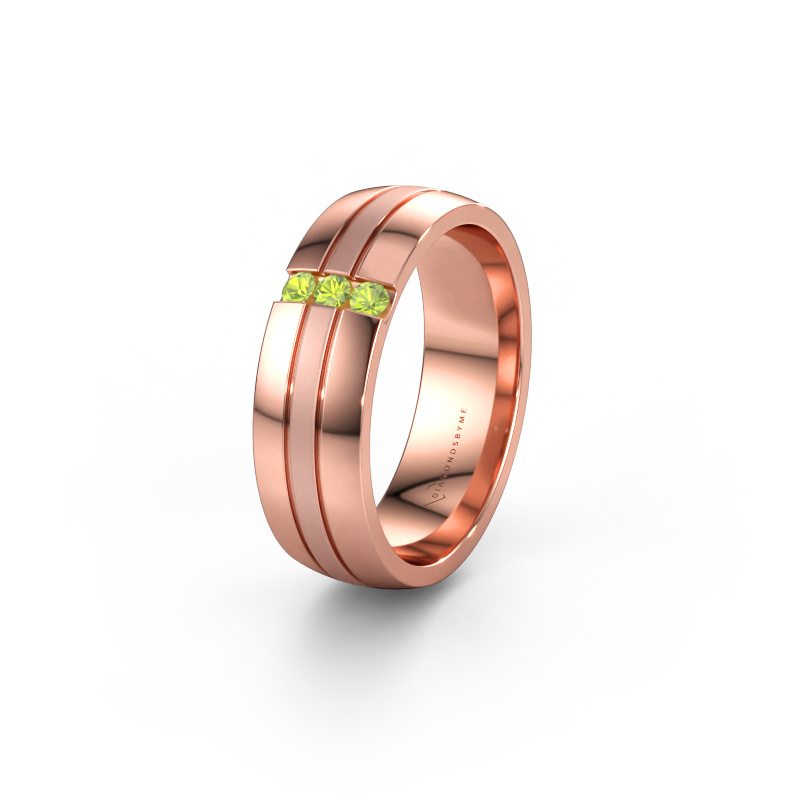 Immagine di Fede nuziale WH0426L26A 585 oro rosa ±6 x 1,7 mm Peridoto