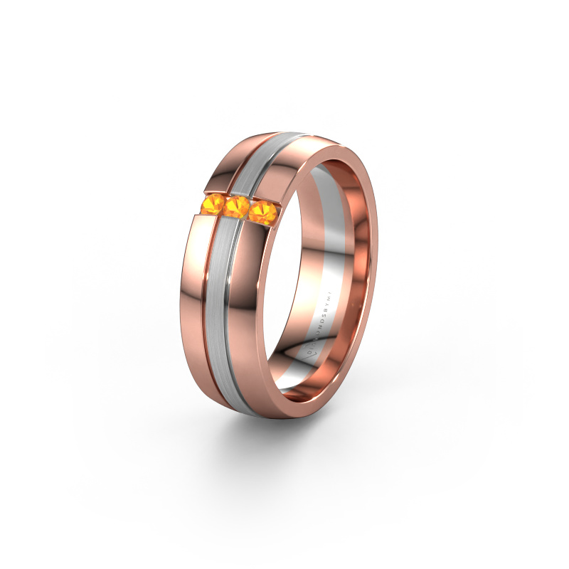 Bild von Trauring WH0426L26A 585 Roségold ±6x1.7 mm Citrin