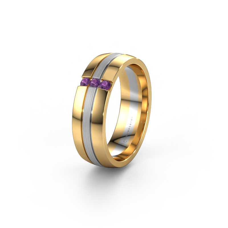 Bild von Trauring WH0426L26A 585 Gold ±6x1.7 mm Amethyst