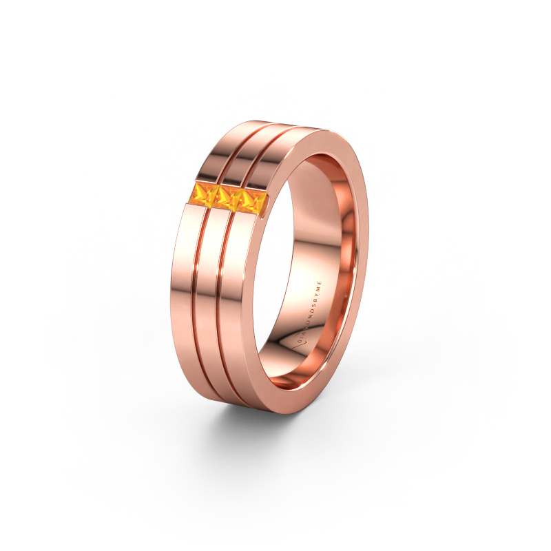 Immagine di Fede nuziale WH0428L16BP 585 oro rosa ±6 x 2 mm Citrino