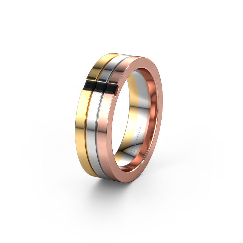 Bild von Ehering WH0428L16BP 585 Roségold ±6x2 mm Schwarz Diamant