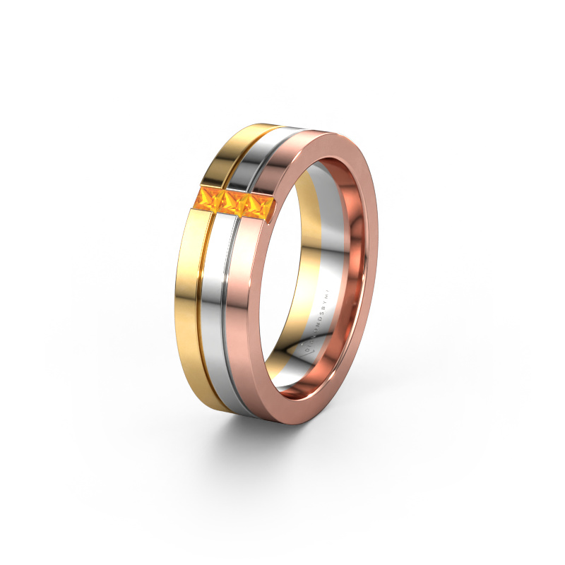Bild von Ehering WH0428L16BP 585 Roségold ±6x2 mm Citrin