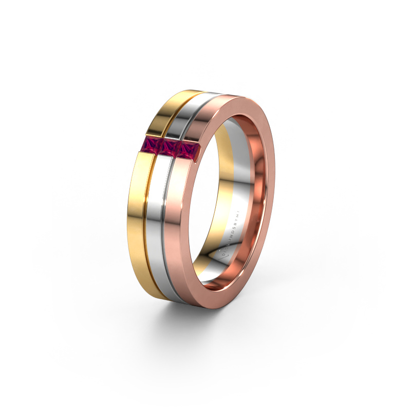 Bild von Ehering WH0428L16BP 585 Roségold ±6x2 mm Rhodolit