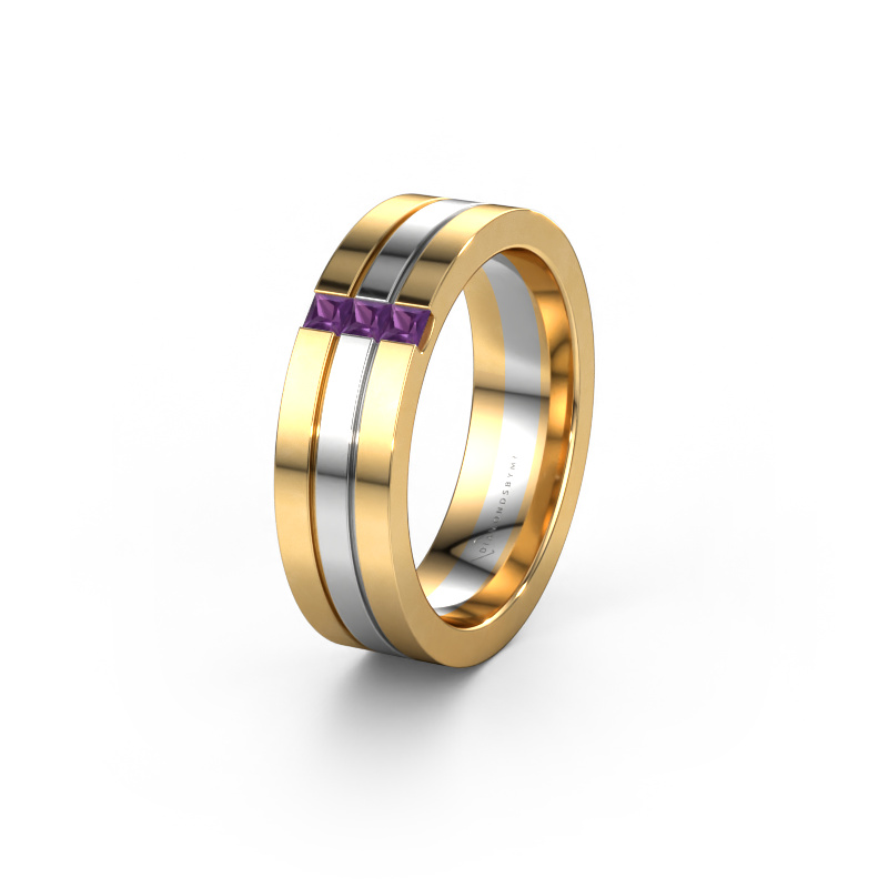 Bild von Ehering WH0428L16BP 585 Gold ±6x2 mm Amethyst