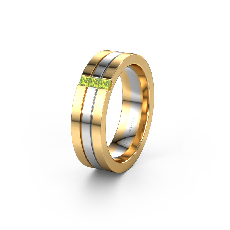 Image of Wedding ring WH0428L16BP 585 gold ±0.24x0.08 in Peridot