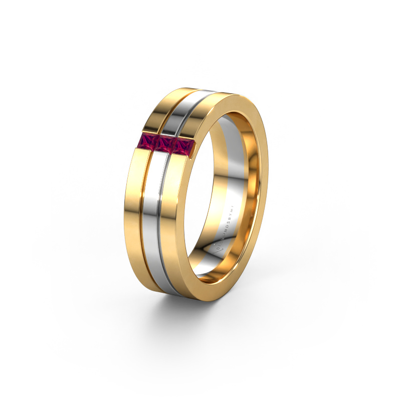 Bild von Ehering WH0428L16BP 585 Gold ±6x2 mm Rhodolit