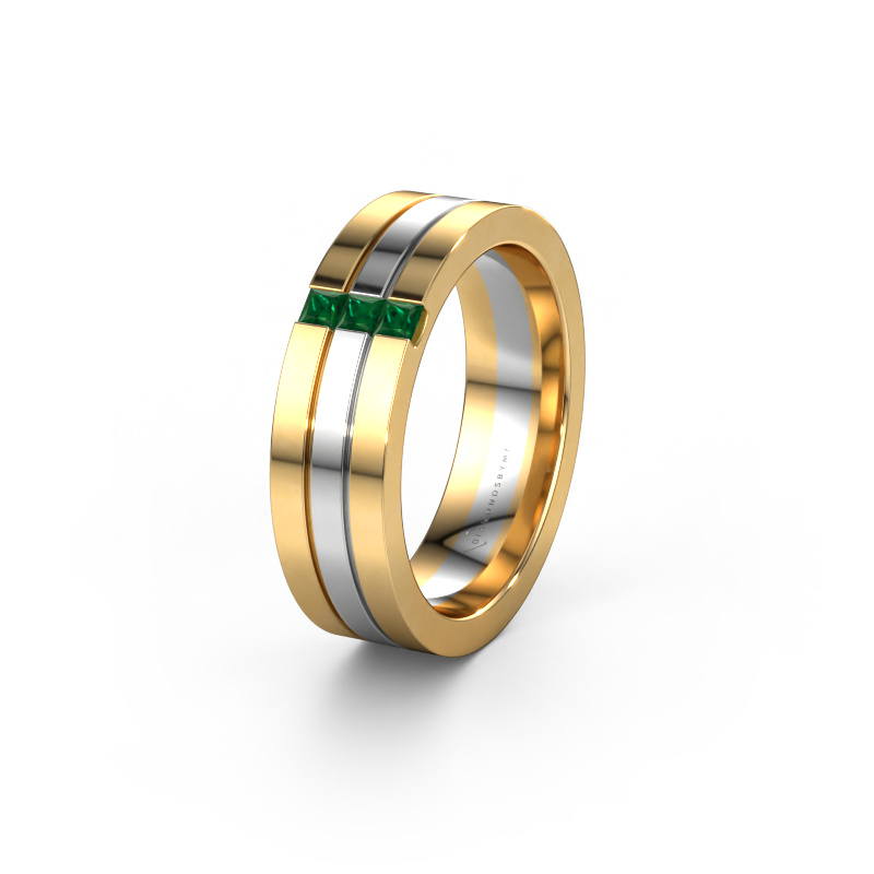 Bild von Ehering WH0428L16BP 585 Gold ±6x2 mm Smaragd