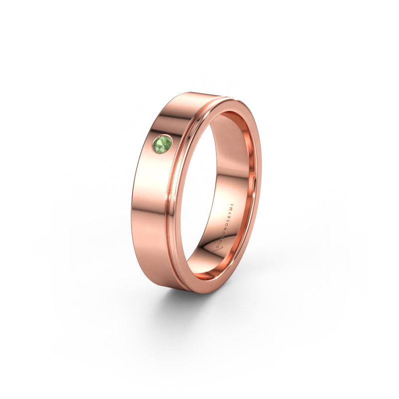 Bild av Vigselring WH0501L15AP 585 roséguld ±5 x 1,7 mm Grön turmalin