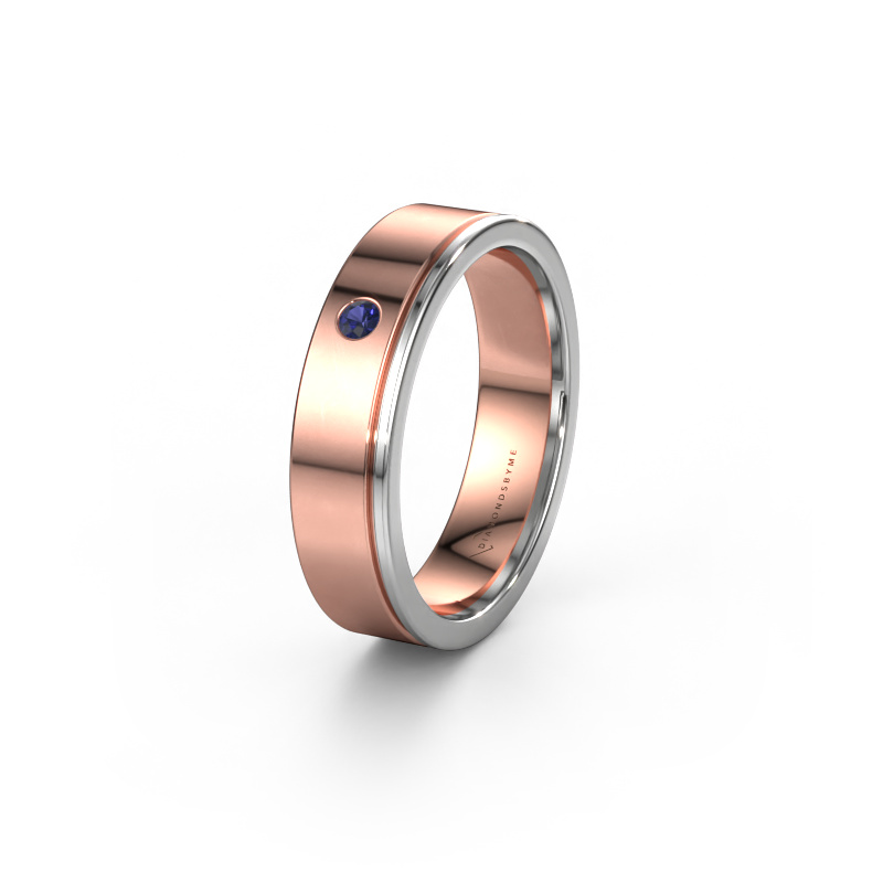 Image of Wedding ring WH0501L15AP 585 rose gold ±0.20x0.07 in Sapphire
