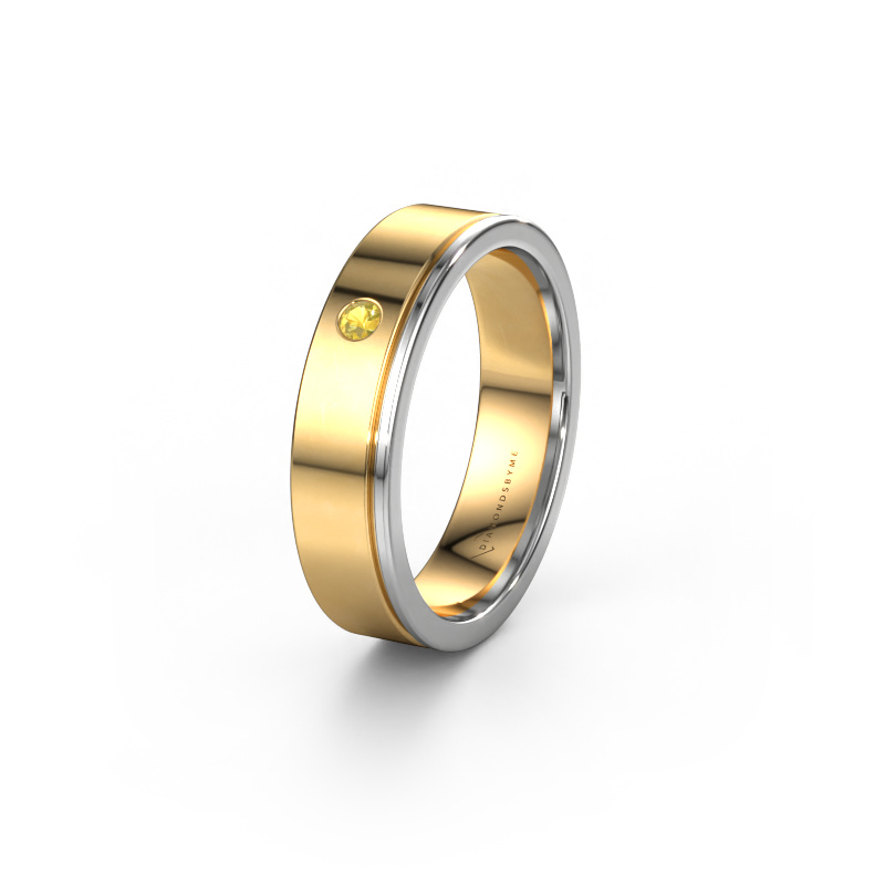 Image of Wedding ring WH0501L15AP 585 gold ±0.20x0.07 in Yellow sapphire