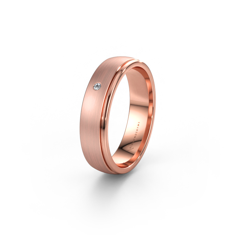 Bild av Vigselring WH0501L25AMP 585 roséguld ±5 x 1,7 mm Diamant