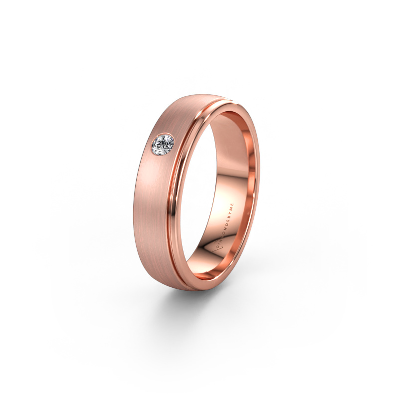 Immagine di Fede nuziale WH0501L25AMP 585 oro rosa ±5 x 1,7 mm Diamante lab grown