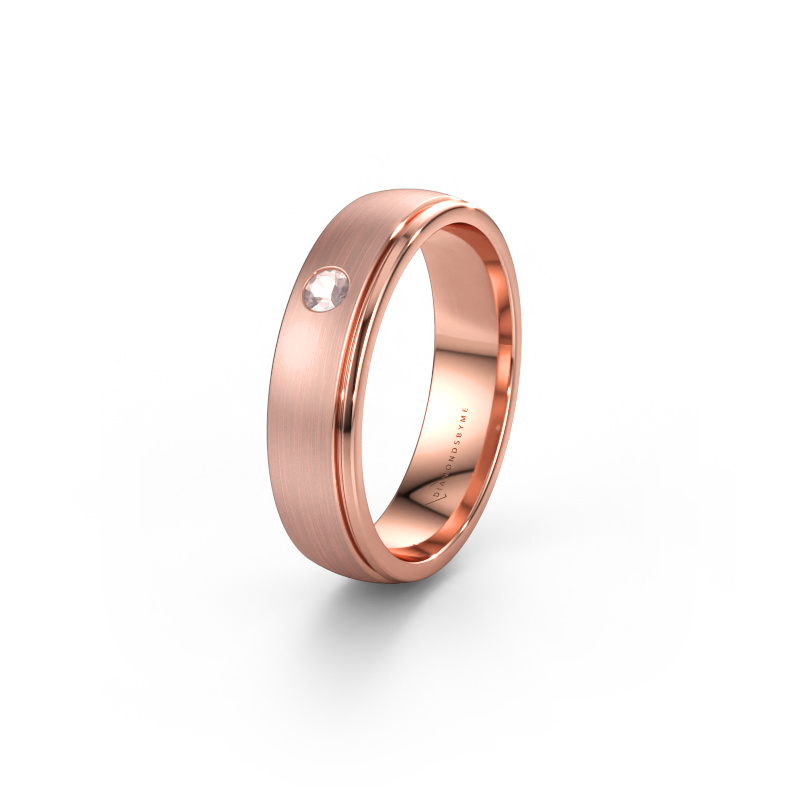 Immagine di Fede nuziale WH0501L25AMP 585 oro rosa ±5 x 1,7 mm Morganite champagne
