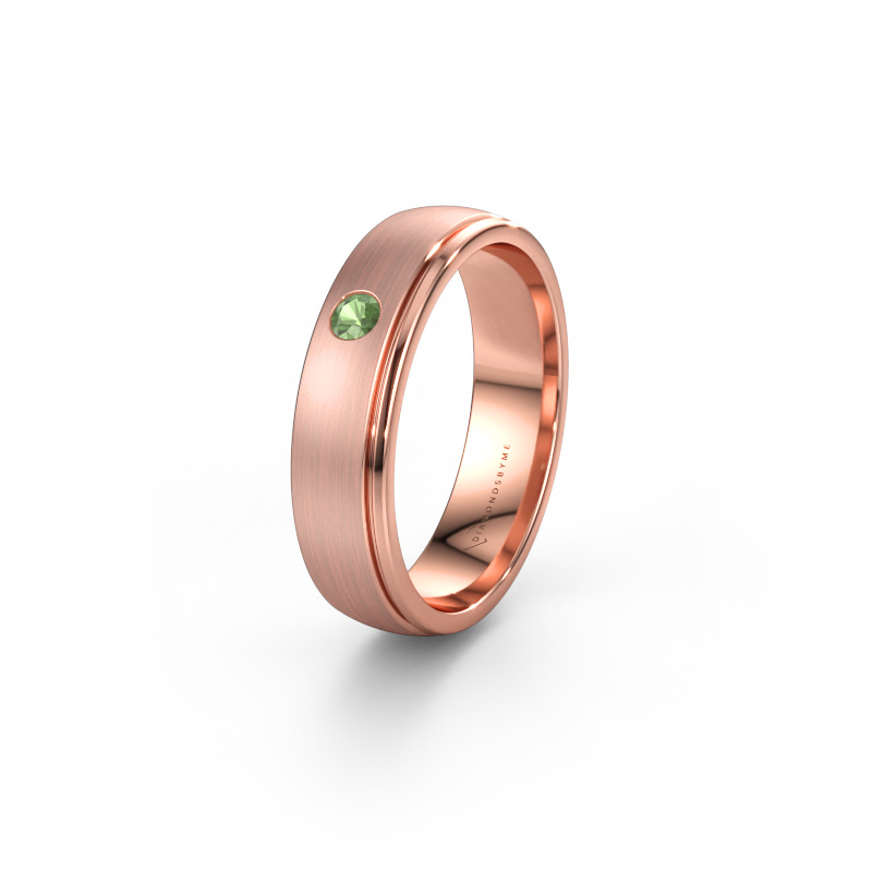Bild av Vigselring WH0501L25AMP 585 roséguld ±5 x 1,7 mm Grön turmalin