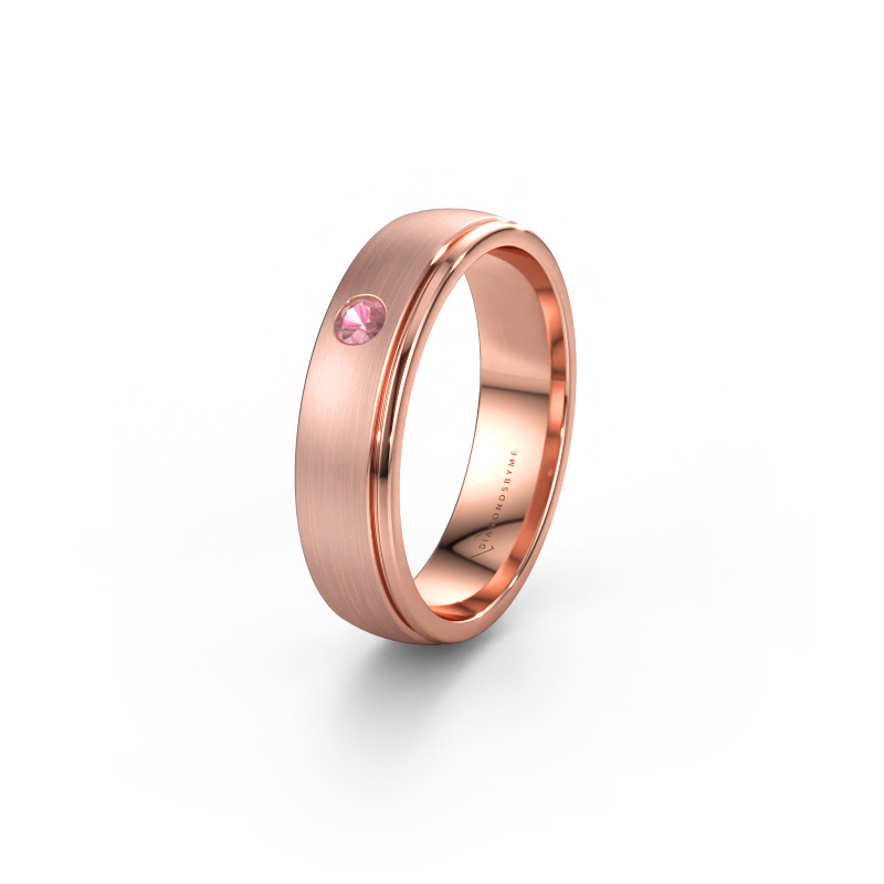 Immagine di Fede nuziale WH0501L25AMP 585 oro rosa ±5 x 1,7 mm Tormalina rosa