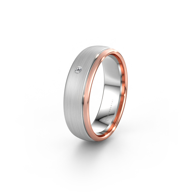 Bild von Ehering WH0501L36AM 585 Weißgold ±6 x 1,7 mm Diamant