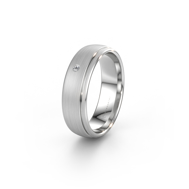 Bild von Ehering WH0501L36AM 950 Platin ±6 x 1,7 mm Diamant