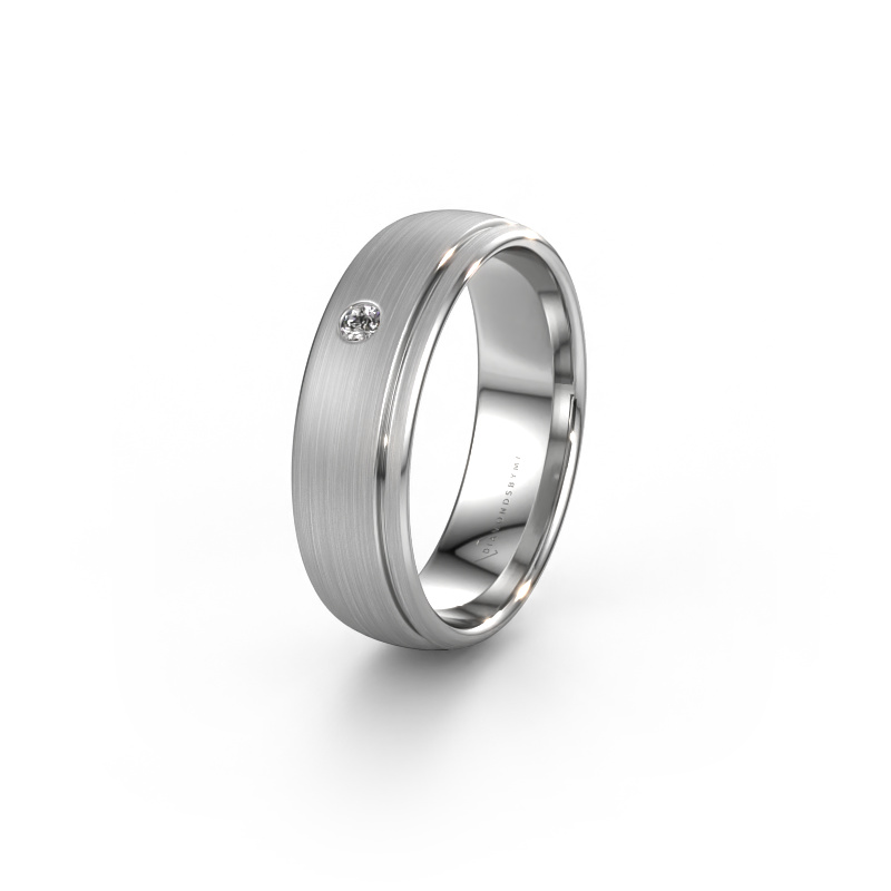 Bild von Ehering WH0501L36AM 950 Platin ±6x1.7 mm Zirkonia