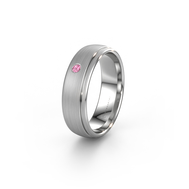 Bild von Ehering WH0501L36AM 950 Platin ±6x1.7 mm Pink Saphir