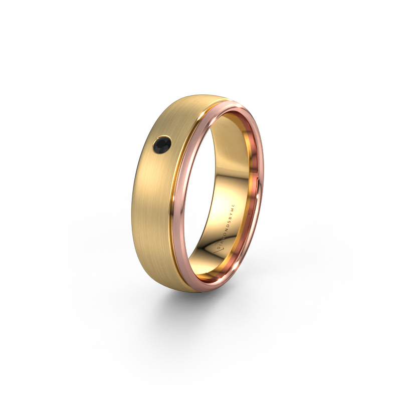 Bild von Ehering WH0501L36AM 585 Gold ±6x1.7 mm Schwarz Diamant