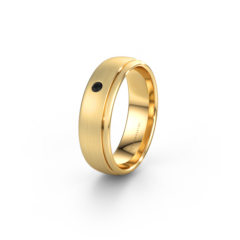 Bild av Vigselring WH0501L36AM 585 gult guld ±6 x 1,7 mm Svart diamant