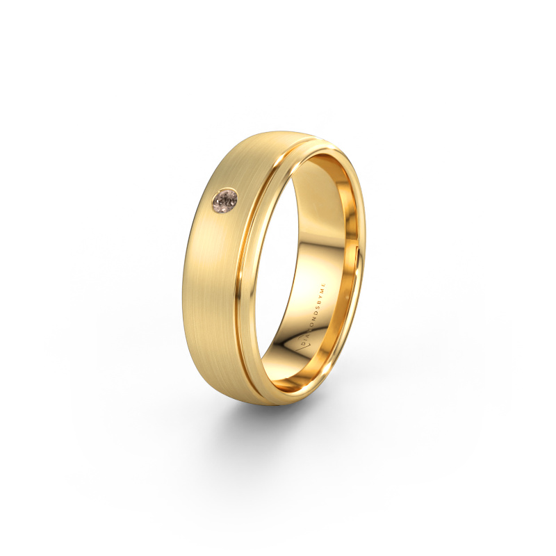 Immagine di Fede nuziale WH0501L36AM 585 oro ±6 x 1,7 mm Diamante marrone