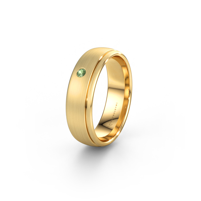 Immagine di Fede nuziale WH0501L36AM 585 oro ±6 x 1,7 mm Tormalina verde