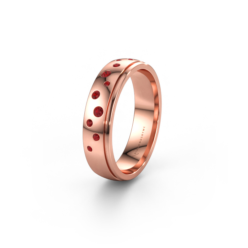 Immagine di Fede nuziale WH0517L25AP 585 oro rosa ±5 x 1,7 mm Rubino