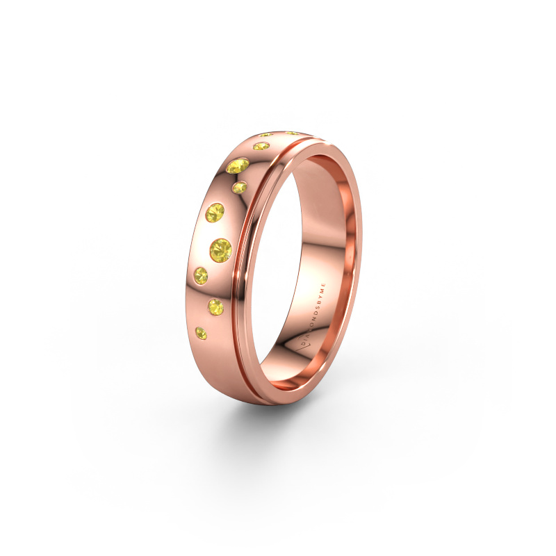 Bild av Vigselring WH0517L25AP 585 roséguld ±5 x 1,7 mm Gul safir