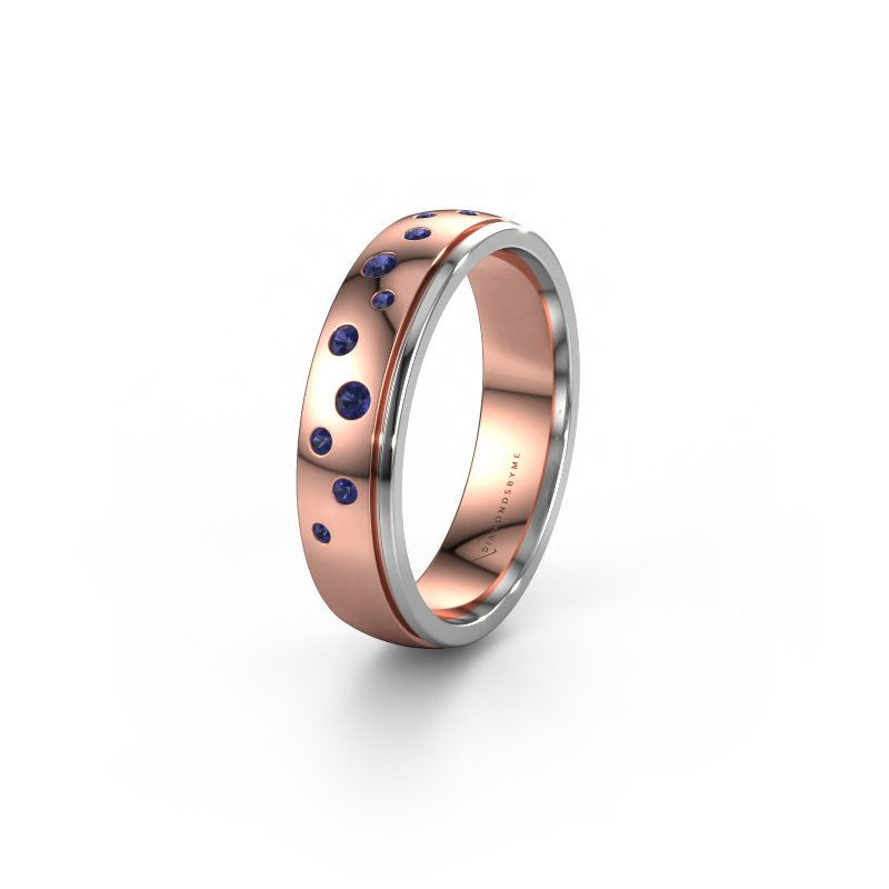 Image of Wedding ring WH0517L25AP 585 rose gold ±0.20x0.07 in Sapphire
