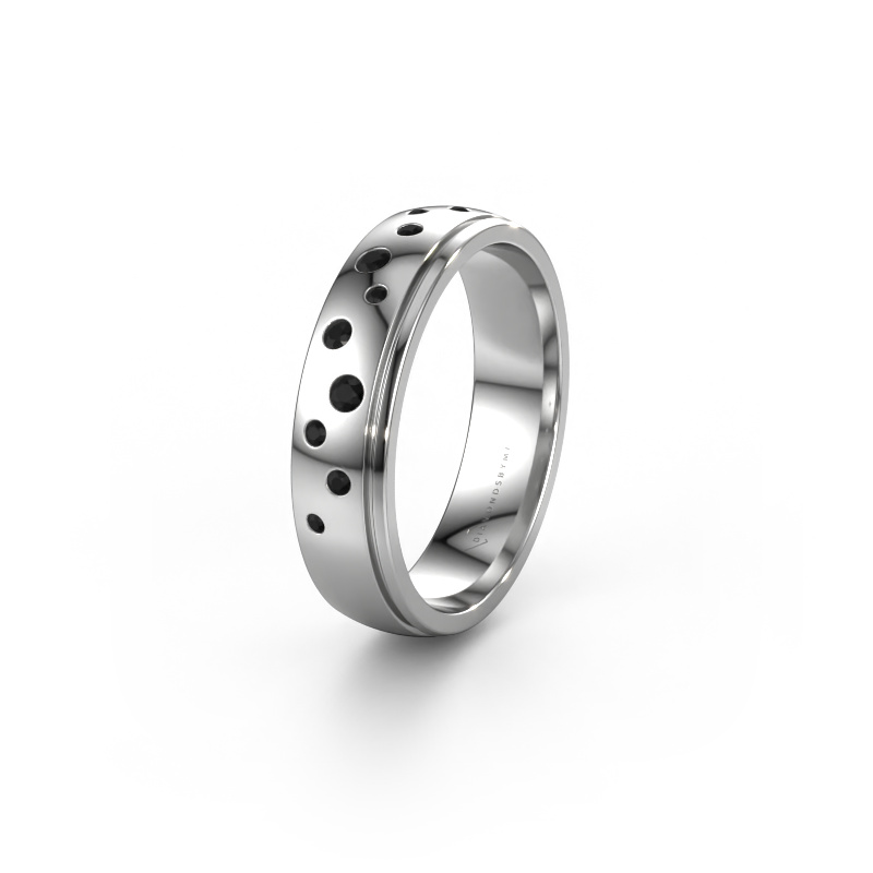Image of Wedding ring WH0517L25AP 950 platinum ±0.20x0.07 in Black diamond