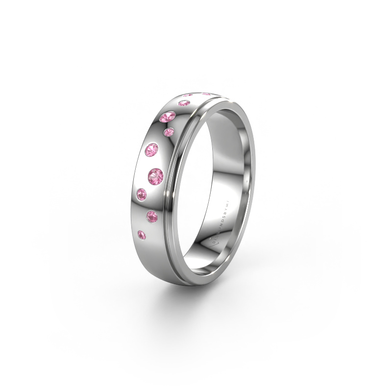 Bild von Ehering WH0517L25AP 950 Platin ±5x1.7 mm Pink Saphir