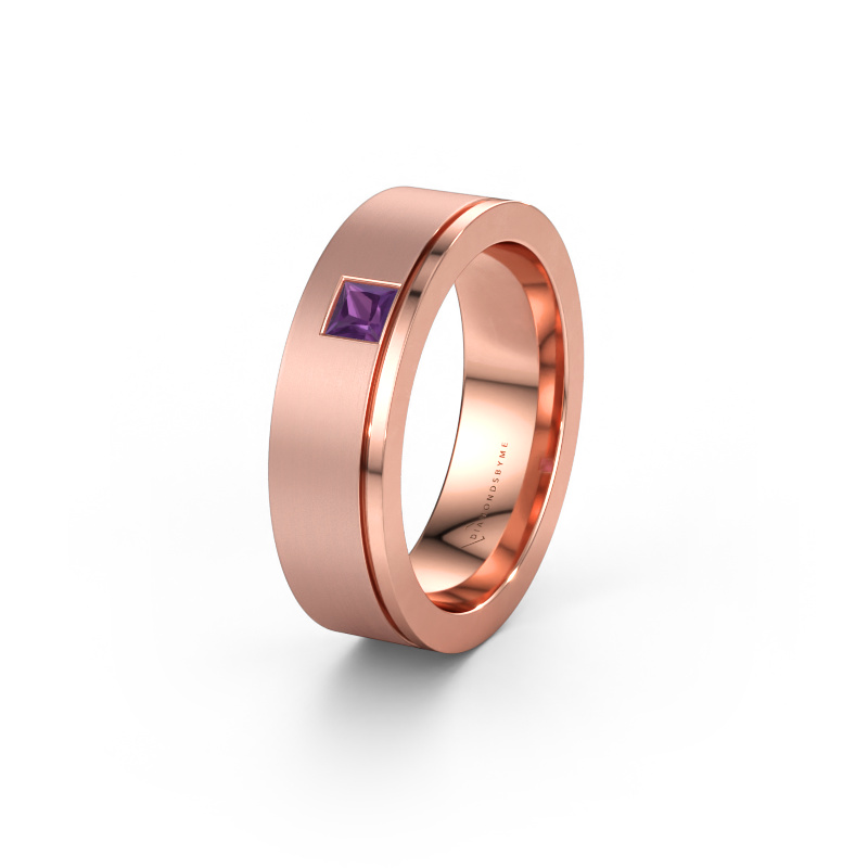 Immagine di Fede nuziale WH0550L16CMP 585 oro rosa ±6 x 2,2 mm Ametista