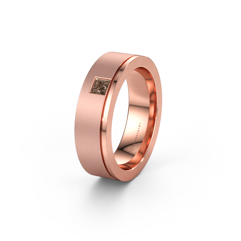 Immagine di Fede nuziale WH0550L16CMP 585 oro rosa ±6 x 2,2 mm Diamante marrone