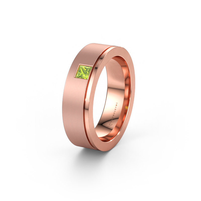 Immagine di Fede nuziale WH0550L16CMP 585 oro rosa ±6 x 2,2 mm Peridoto