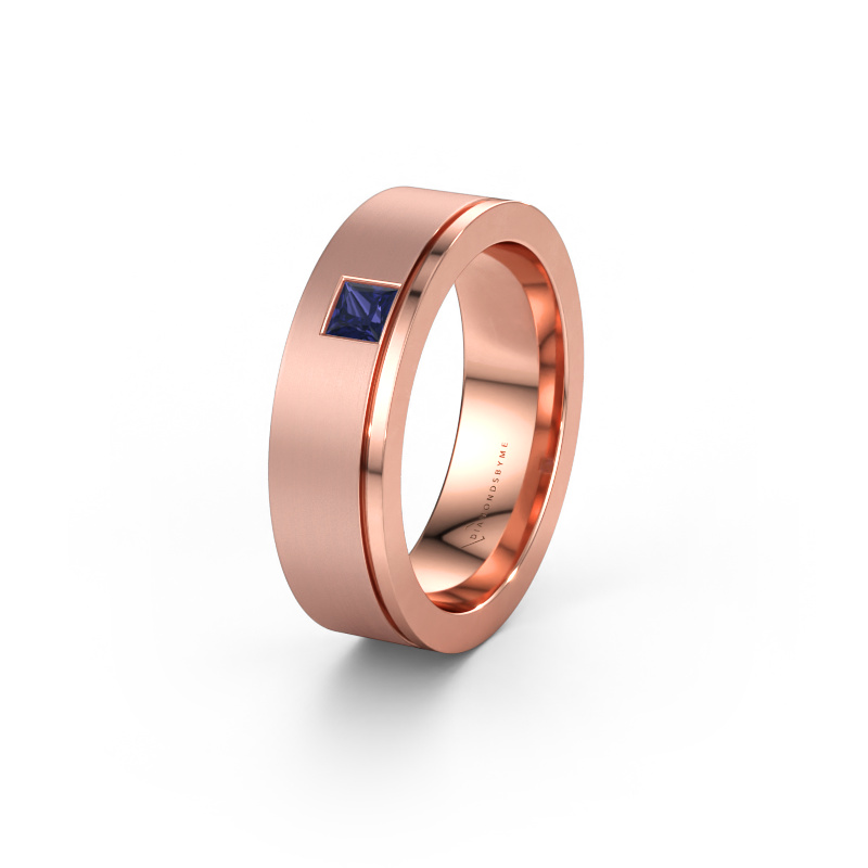 Immagine di Fede nuziale WH0550L16CMP 585 oro rosa ±6 x 2,2 mm Zaffiro