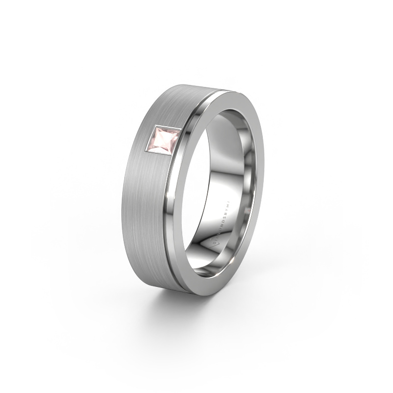 Image of Wedding ring WH0550L16CMP 950 platinum ±0.24x0.09in Morganite champagne